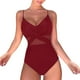 thumbnail image 1 of Gibobby Traje de baño de una pieza Wrap Up Baño Mujer Monokini Traje de baño Cintura Traje Empuje Traje de baño Traje de baño Trajes de baño(Vino,CH), 1 of 4