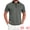 Dark Gray, variant on DARING DIVA Men's Zipper Closure Colorblock Short Sleeve Basic Polo Shirt S White