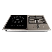 True Induction TI-1+1B | UL858 Certified, 25 in. Single Induction + Gas Burner Combination Cooktop, Built-in Installation