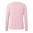 thumbnail image 4 of Bibifish Womens Sweaters Solid Long Sleeve Botton Down Cardigan Autumn Winter Round Neck Long Sleeve Base Solid Color Loose Sweaters, 4 of 5