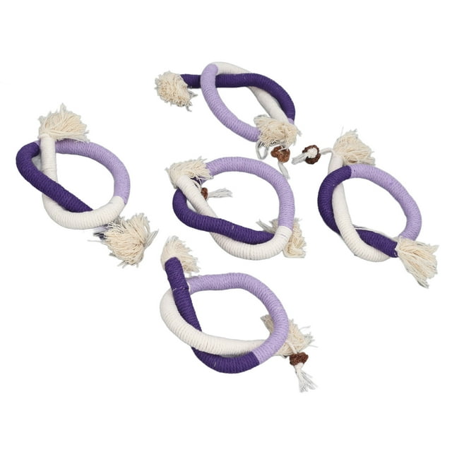 5Pcs Catnip Toy Bite Rope, Enhanced Health Reliable Bent Cat Cotton Ropes Cat Chew Toys for Indoor Pets Teeth Cleaning