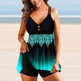 thumbnail image 2 of Conjunto de Traje de Baño Dividido de Mujeres, Tres Piezas Impreso Bikini Sexy para la Playa Y la Piscina, Traje de Baño sin Espalda con Almohadilla de Pecho, Nylon de Dos Piezas, 2 of 4