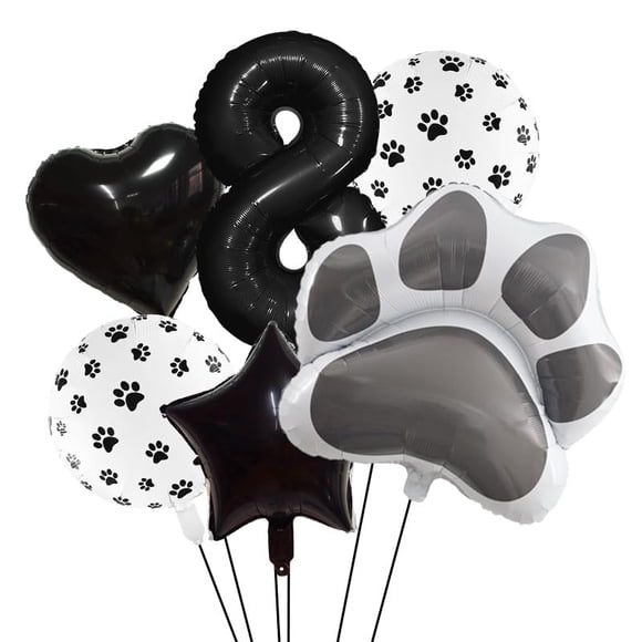 Set de globos de película de aluminio con estampado de patas negras en forma de antballena para fies