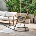 thumbnail image 2 of Costway Patio Camping Rocking Chair Folding Rocker Footrest Lightweight Outdoor Beige, 2 of 8
