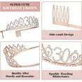 thumbnail image 3 of RUseeN 30th Birthday Decorations for Her, Including 30th Birthday Tiara and Queen Sash, Birthday Cake Topper, Balloons and Candle Set for 30th Balloons for Women Birthday Decorations - Rose Gold, 3 of 8