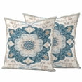 thumbnail image 2 of Pack of 2 Outdoor Pillow Covers 18x18 Inch Waterproof Boho Flowers Throw Pillow Covers,Decorative Couch Pillow Shams Protectors Country Neutral Chic Abstract Floral Art Patio Cushion Pillowcases, 2 of 8