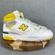 thumbnail image 1 of New Balance 650R Shoes Mens Size 9 White Sneakers High Top Honeycomb Yellow, 1 of 6