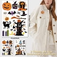 thumbnail image 2 of 2 Sheets Water Soluble Embroidery Patterns Pumking Bat Cat Spider Sewing Stick and Stitch A4 Transfers Fabric Stabilizers Wash Away Self Adhesive for Cloth DIY Lover, 2 of 9