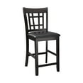 thumbnail image 3 of Dark Cherry Finish Dining Chairs 6pc Set Counter Height Design Upholstered Seat Traditional Design Dining Furniture, 3 of 6