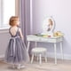 thumbnail image 4 of Set de Mesa y Silla Tocador Costway para Niños con Espejo y Cajones Blanco 70 x 34 x 100 cm, 4 of 10