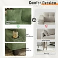 thumbnail image 5 of Homall 84" Corduroy Couch 3 Seater Sofa with Extra Deep Seats,Modern Loveseat Sofa with 2 Pillows,Cup holder for Apartment Living Room,gREEN, 5 of 8