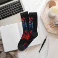thumbnail image 6 of KLL Colorful Betta Fish Print Cool Socks Men's Women's Crew Socks Funny Crazy Novelty Stockings, 6 of 7