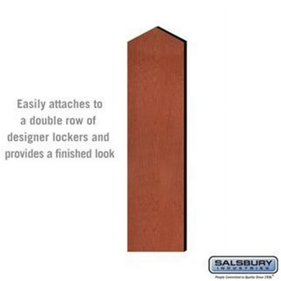 SalsburyIndustries 33309DE-CHE 5 ft. High - 15 in. Deep Designer Wood Locker Double End Side Panel - Cherry