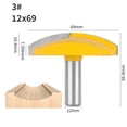 thumbnail image 2 of 1PCS-Round Bottom Bit, Woodworking Router Bit,solid Carbide End Mill,wood Milling Cutter,Wood Tool ,Great Multi-Purpose Application, 2 of 3