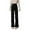 Black_004, variant on Women's Versatile Straight-Leg Casual Pants with Waist Splicing Detail for Everyday Wear Pure Color Casual Pant Grey S