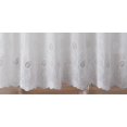 thumbnail image 3 of Warm Home Designs 84 Inch Leaf Embroidered Vintage White Shower Curtain with Attached Valance. EMS White 84, 3 of 6