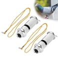thumbnail image 4 of Warning Security Whistle With Lanyard, Durable Practical Stainless Steel Whistle With Lanyard Strong Safe Metal  For  For Dog, 4 of 8
