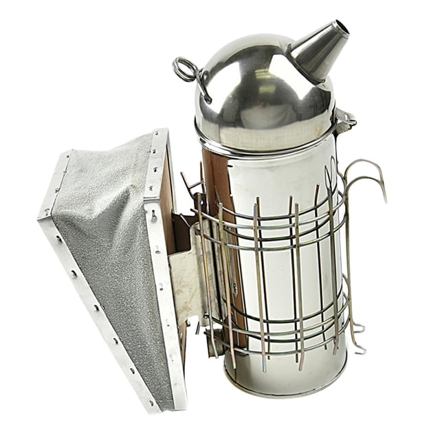 Pulverizador de apicultura de acero inoxidable con protector de calor, herramienta de apicultura, máquina pulverizadora Manual práctica para apicultor Sharpla fumador de apicultura