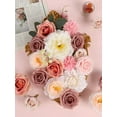 thumbnail image 4 of Artificial Flowers Combo Box Set Rose Silk Mix Peony Fake Flowers with Stems for DIY Bridal Wedding Bouquets Centerpieces Baby Shower Party Home Decorations Cream White, 4 of 5