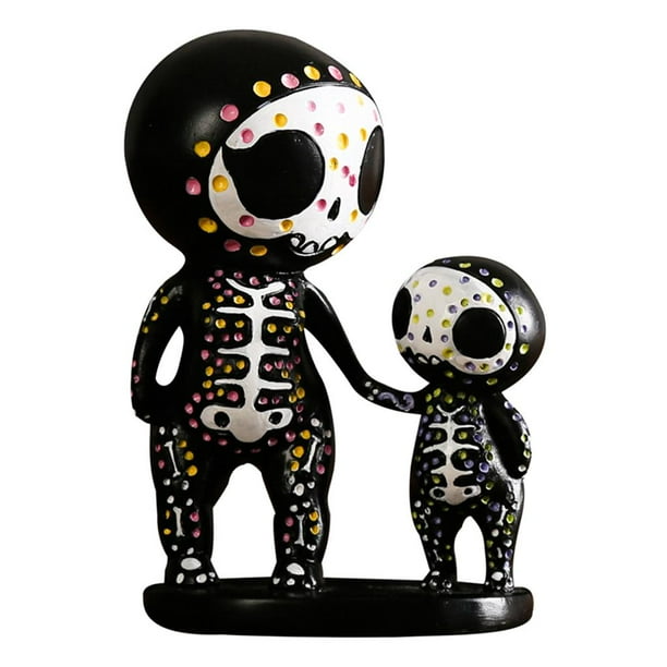 Estatuilla de estatua de de azúcar de resina, estantería propuesta, estantería, estantería, ornamento, decoración del hogar, cumple Baoblaze Figura calavera de azúcar