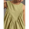 thumbnail image 6 of Womens Peplum Babydoll Tank Tops Summer Sleeveless Loose T Shirts Casual Shirred Flowy Tops, 6 of 6