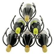 Twine Metal Wine Rack for Counter, Rustic Wine Holder, 11.25" x 13" x 6.5"