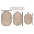 thumbnail image 5 of Home Weavers Double Ruffle Collection 100% Cotton Non-Slip Bathroom Rug Set Machine Washable Bathroom Rug-17"x24", Bath Rug- 21"x34", Bathroom Rug- 24"x40", Linen Color 3 Piece Bath Rug set, 5 of 9