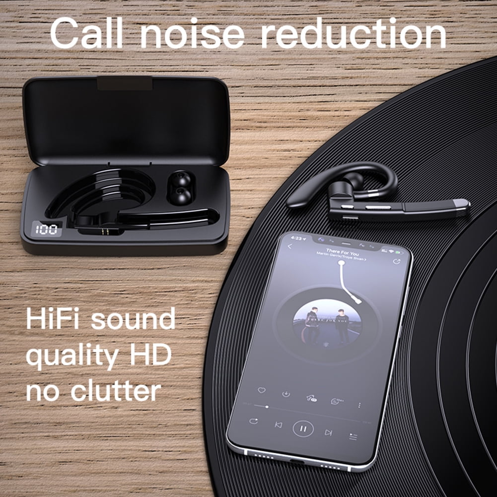 Wireless Earphones Built-in Dual Mic Noise Canceling Bluetooth 5.1 Earphone Earpiece with 500mAh Charging Case
