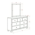 thumbnail image 5 of East West Furniture NE11-K00DM0 3-Pc Nella Frame Set with a King Size Bed, Bedroom Dresser and Make Up Mirror - Black Leather Head Board and Black Legs, 5 of 5