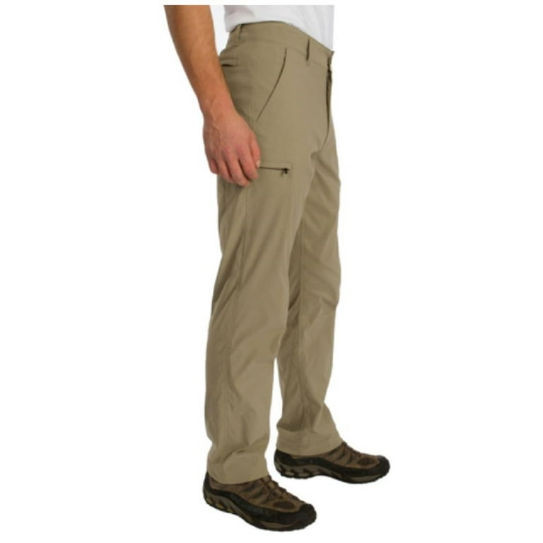 UB Tech Mens Rainier Travel Chino Active Cargo Pant Khaki 36W x 30L Walmart