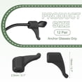 thumbnail image 2 of Uxcell Glasses Ear Grip, Eye Glasses Silicone Ear Grippers Holder Anti-Slip Grip Hooks Black, 2 of 7