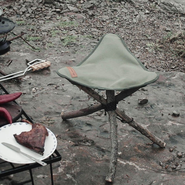 fastboy Folding Triangle Stool Cloth Outdoor Tools Lightweight for Camping Green