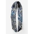 thumbnail image 2 of Bimba Gray Damask Geometric Pure Silk Printed Head Bandanas Summer Neck Wrap Scarf 40 x 40 Inches, 2 of 6
