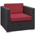 thumbnail image 2 of Modway Convene 5 Piece Outdoor Patio Sectional Set in Espresso Red, 2 of 6