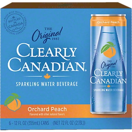 Clearly Canadian Orchard Peach Sparkling Water 6 Pack