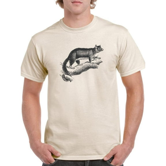 Possum On A Tree Branch T-Shirt Men -Image by Shutterstock, Male 3X-Large