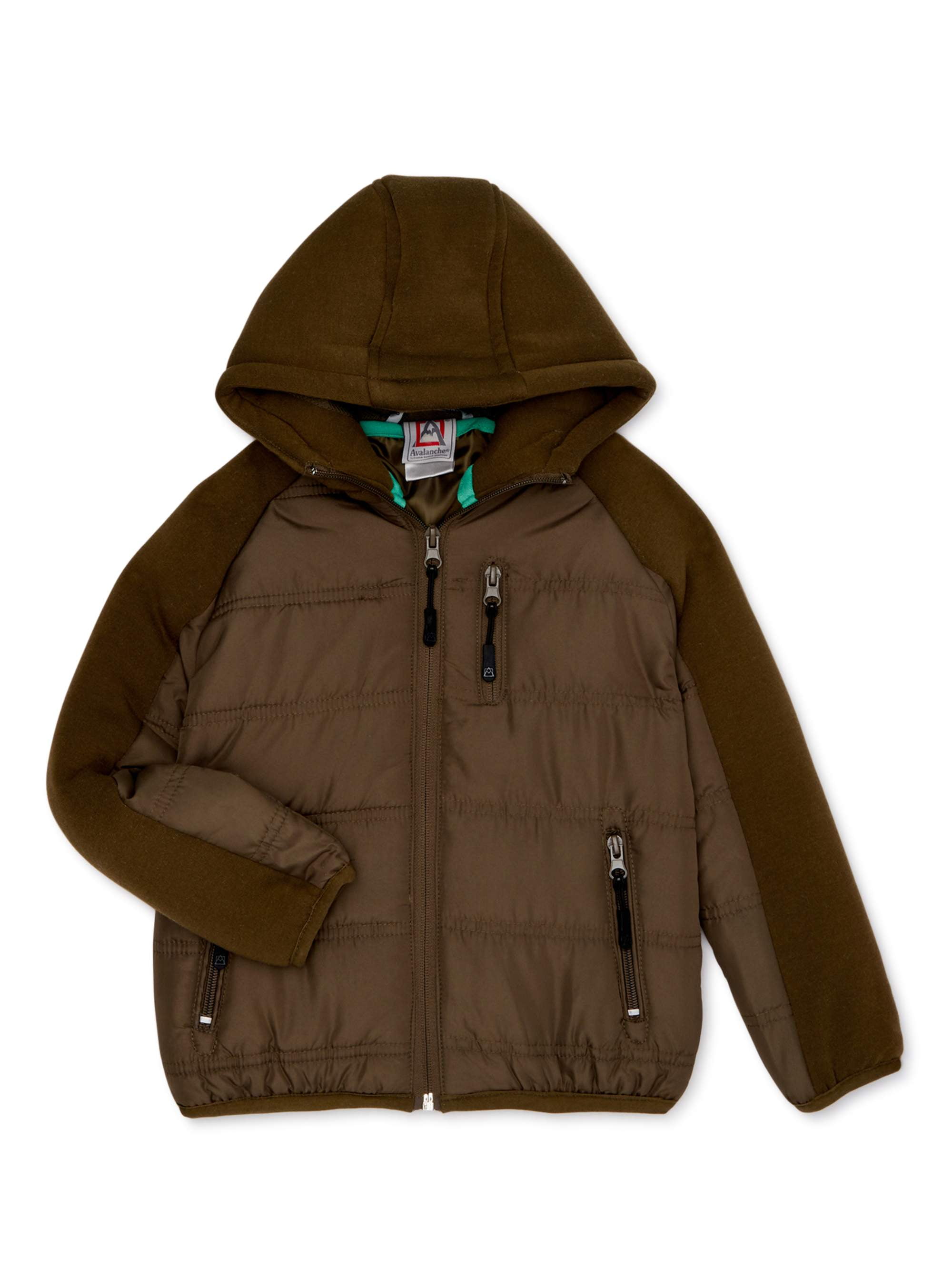 Scuba Bubble Zip-Up Puffer Coat, Sizes 