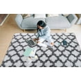 thumbnail image 5 of Junovo Ultra Soft Soft Area Rugs Fluffy Modern Geometric Rugs,Shaggy Floor Carpets For Living Room Bedroom Nursery Room 4'x6',White, 5 of 7
