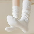 thumbnail image 4 of Granjero Gordo 2 pares de calcetines de algodón de cuello redondo, finos, suaves, cómodos y transpirables, calcetines deportivos casuales, azul oscuro, 4 of 5