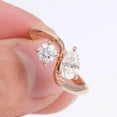 thumbnail image 5 of solitaire jewels 1.85CT Pear and Round Toi Et Moi Moissanite Engagement Ring For Women, 10K Rose Gold, 5 of 7