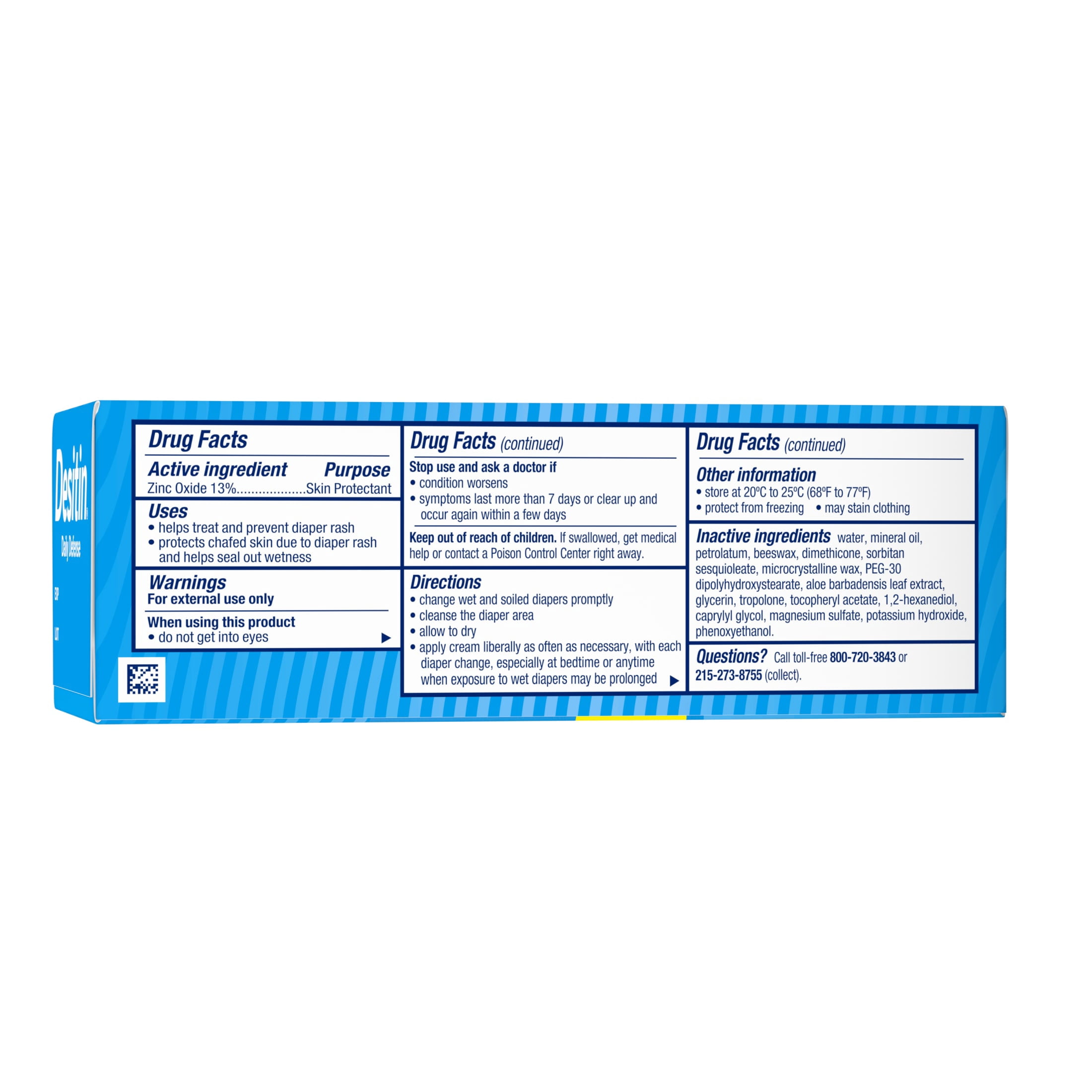 (2 pack) Desitin Daily Defense Baby Diaper Rash Cream, Travel Size, 2 oz