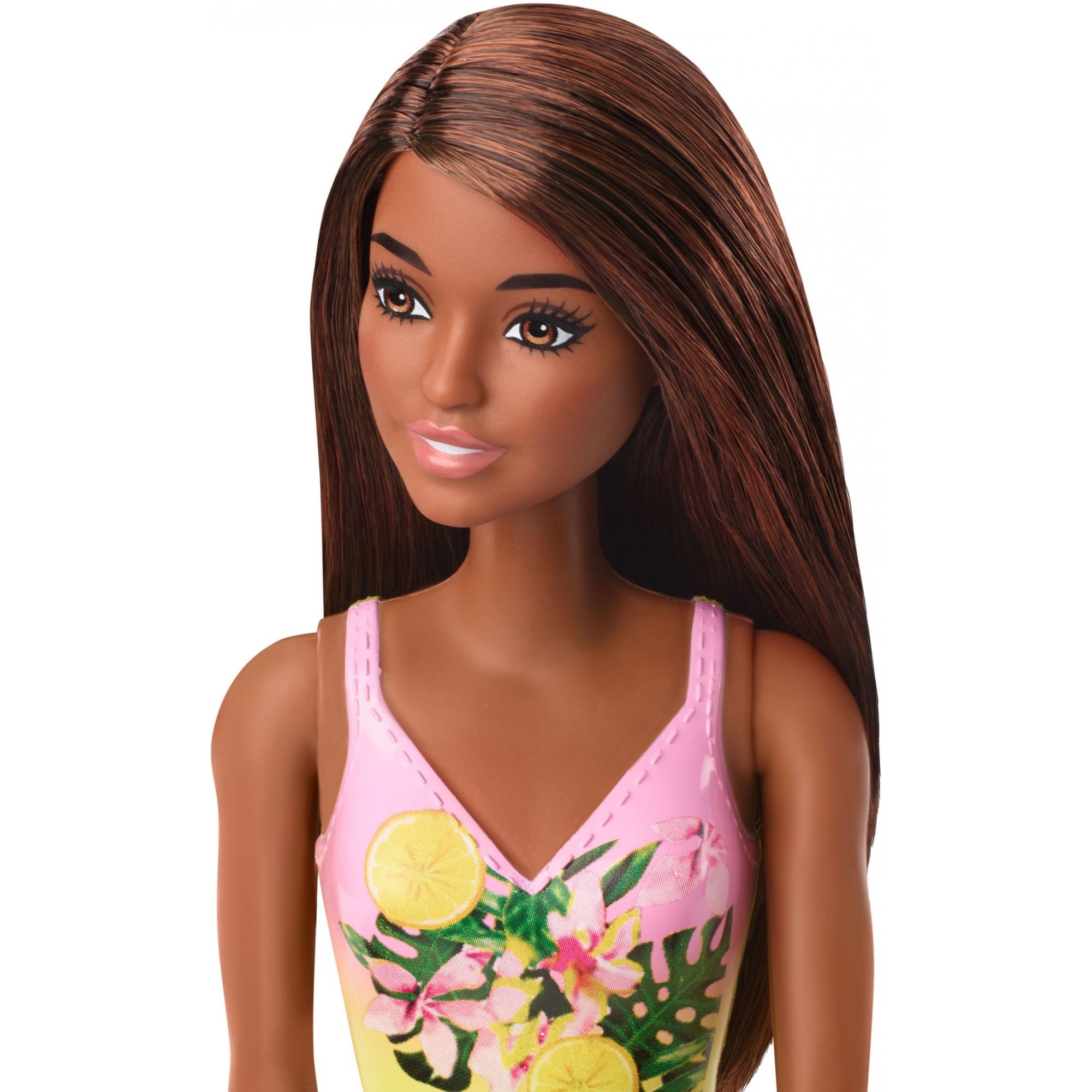Barbie Swimsuit Beach Doll with Brown Hair & Tropical Floral Print Suit - image 2 of 6