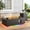Black, variant on Vornel 42" Propane Fire Pit Table with LED Light - 50,000 BTU with Wind Guard(Light Brown/Warm Light)