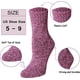 thumbnail image 2 of Calcetines de lana para mujer, 5 pares de calcetines cálidos de invierno de punto grueso vintage para mujeres y hombres, regalos azul, verde, rojo, rosa, morado, 2 of 6