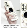 thumbnail image 3 of Compatible with Xiaomi 11T Pro Case Silicone TPU Plating, Xiaomi 11T Cases Cute Astronaut Pattern Phone Case with Stand (White), 3 of 7