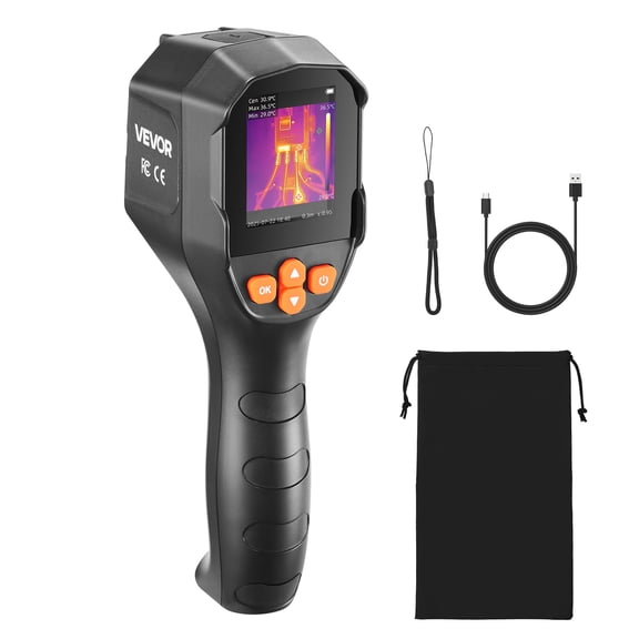 VEVOR Thermal Camera, TISR Super Resolution 240x180, Thermal Imaging Camera with 2MP Visual Camera, 96x96 IR Resolution, 25HZ Refresh Rate, -4°F to 1022°F, 4 Image Modes & 6 Color Palettes