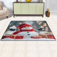thumbnail image 3 of Ryvnso Snowman and Christmas Gifts Area Floor Mat Non-Slip Carpet Soft Rugs Doormats 31" x 20", 3 of 7
