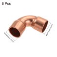 thumbnail image 3 of Uxcell 90 Degrees Elbow Copper Pipe Fitting Brazing Connection 5/16 Inch ID for HVAC Cooling Equipment, Pack of 8, 3 of 5