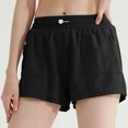 thumbnail image 5 of Yoga Shorts For Women Dgankt Summer Women's Fake Two Piece Solid Color Sports Shorts Loose Breathable Yoga Shorts, 5 of 6