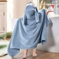 thumbnail image 2 of ZHaobin Thickened Bath Towels Cute Children Newborn Baby Super Soft Absorbent Pure Cotton Hooded Cloak Bath Towel Can Be Worn Blanket (brown Cape70x140,1pc), 2 of 7